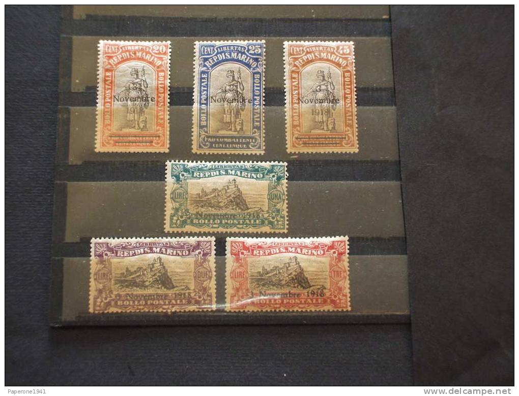 SAN MARINO-1918 VITTORIA 6v. - NUOVI (++). - Unused Stamps