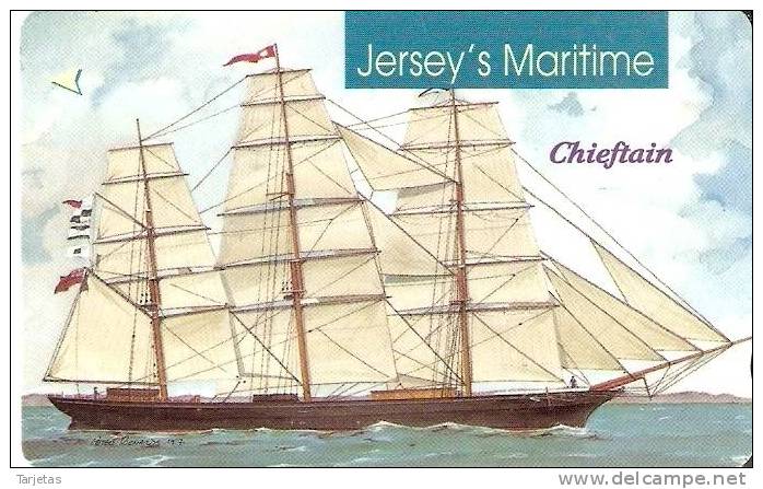 JER-190 TARJETA DE JERSEY DE CHIEFTAIN  (59JERD)   BARCO-SHIP - [ 7] Jersey Und Guernsey