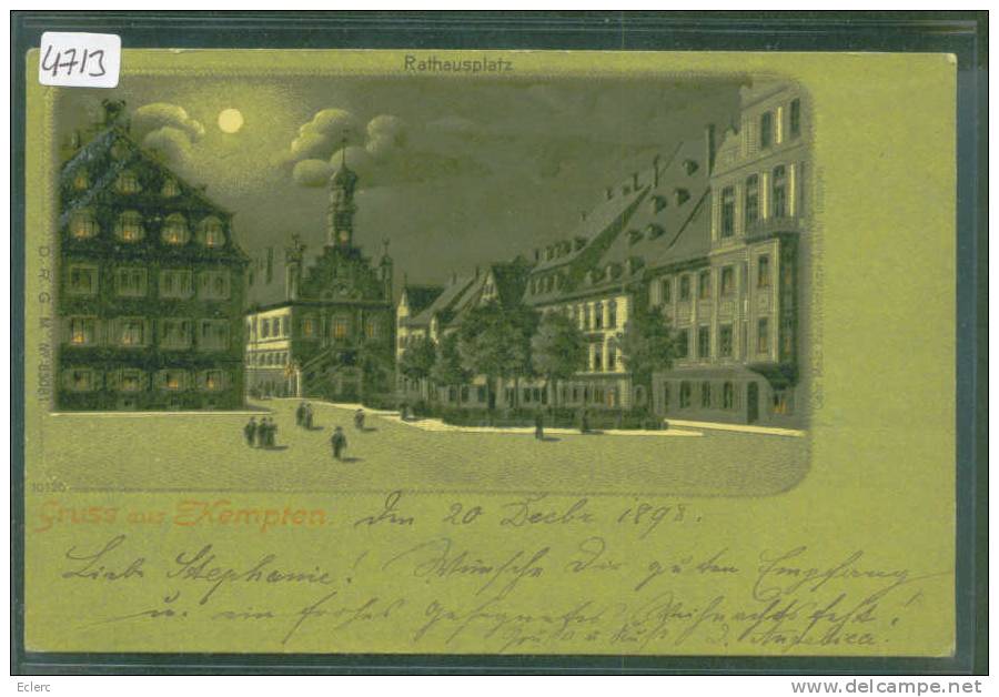 GRUSS AUS KEMPTEN - MOND LITHO - TB - Kempten