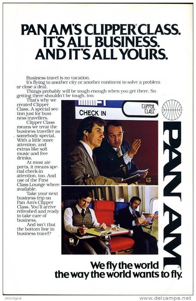 Pan American Airlines Advert 1980 - Werbung