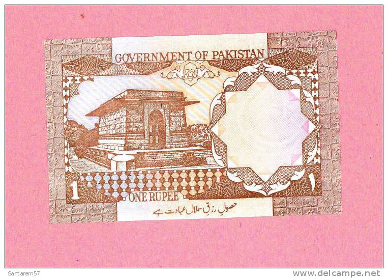 Billet De Banque Nota Banknote Bill 1 One Rupee Une Roupie Government Of PAKISTAN - Pakistán