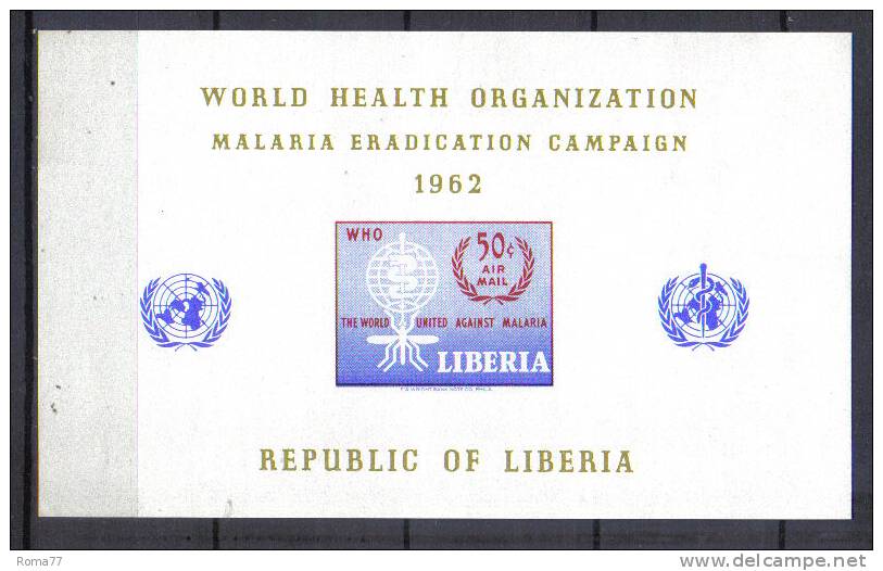 SS1985 - LIBERIA , Yvert Serie  Bf   N. 24  ***  MALARIA - Liberia