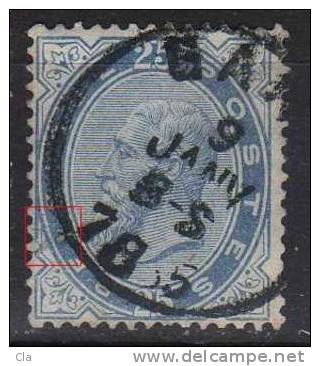 40 Obl  Beau De Face  Déchirure  Cob 40 - 1883 Léopold II