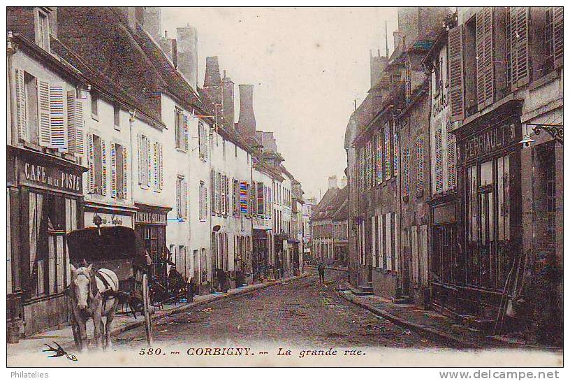 CORBIGNY GRANDE RUE  1906 - Corbigny