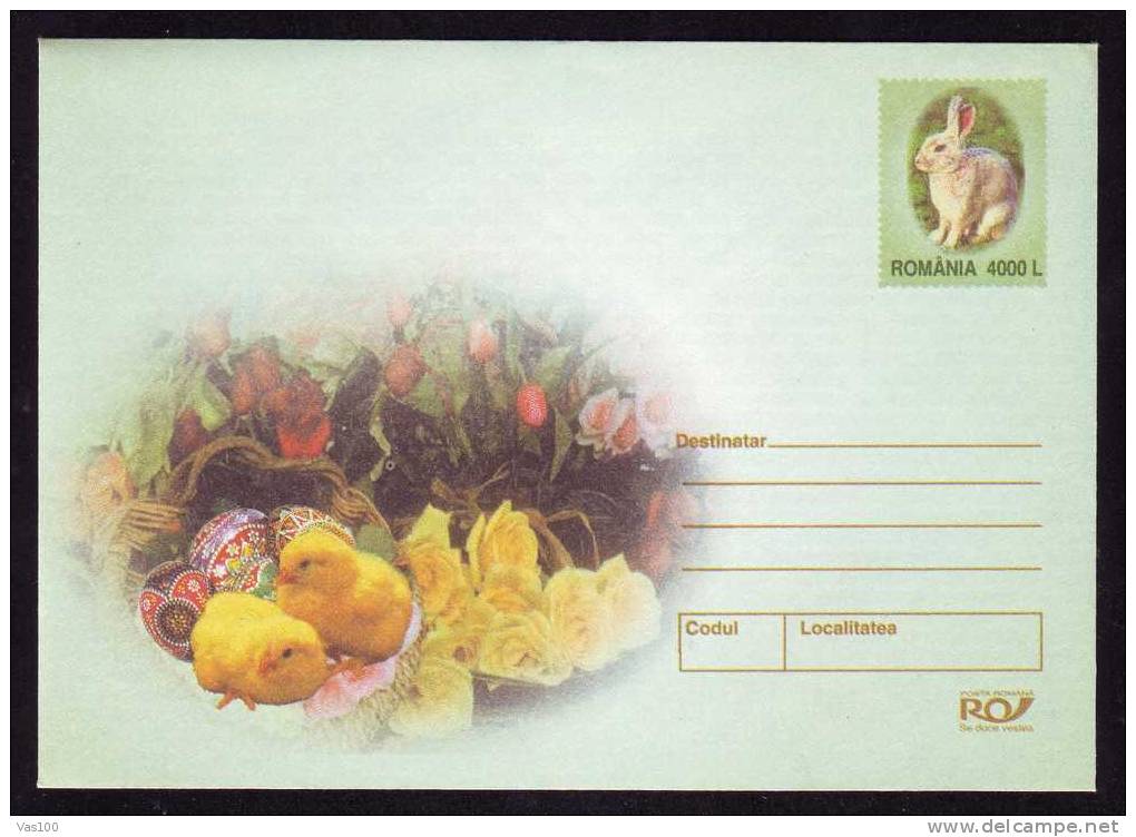 Animals,LAPINS,RABIT 2004,entier Postaux,postal Stationery Cover,Romania. - Rabbits
