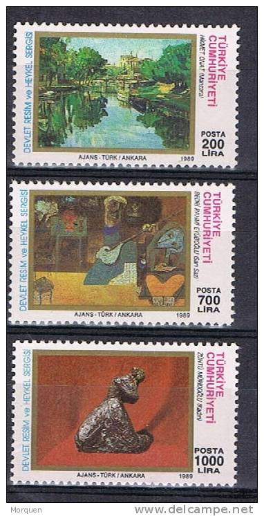 L 907 . TURQUIA  Año 1989, Pintura Y Escultura ** - Unused Stamps