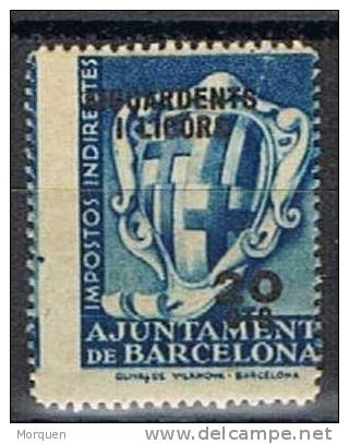 Barcelona, Impuestos Aguardiente 20 Cts ** - Revenue Stamps