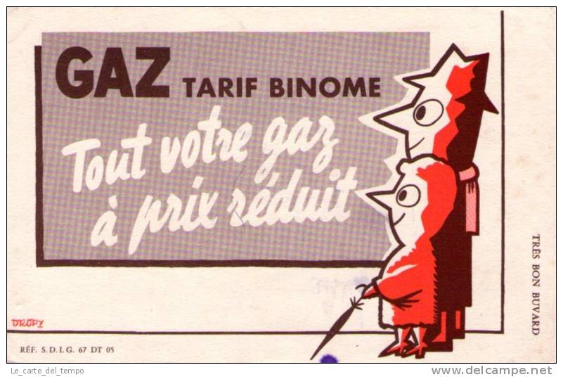 BUVARD: GAZ - Dropy - Electricité & Gaz