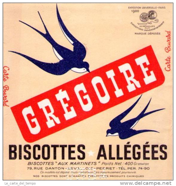 BUVARD: Biscottes Allégées Grégoire - Biscotti