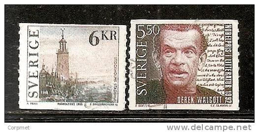 SWEDEN -  Modern Fakes Cut From Magazines Used Postally (2nd Scan Shows Back) - Errors, Freaks & Oddities (EFO)