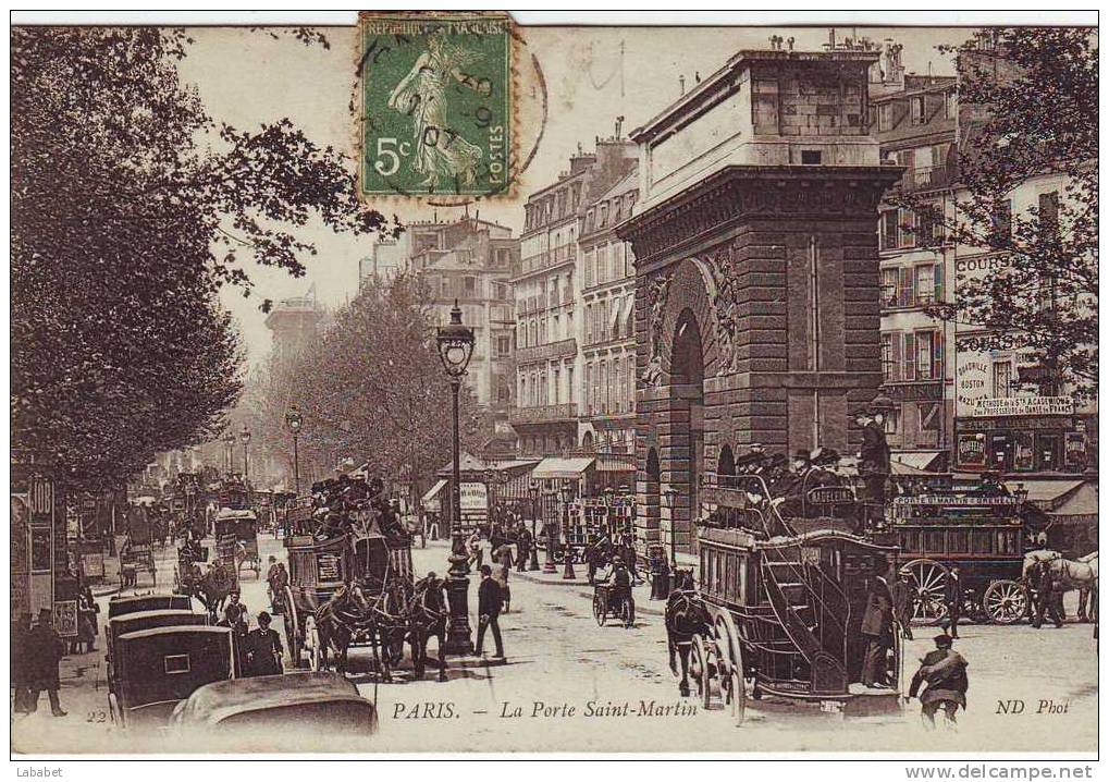 Paris  Porte St Martin  N ° 22 - Distrito: 10