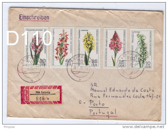 HEIMISCHE ORCHIDEEN - Used To Portugal 20.8.76 - Caixa # 7 - Briefe U. Dokumente