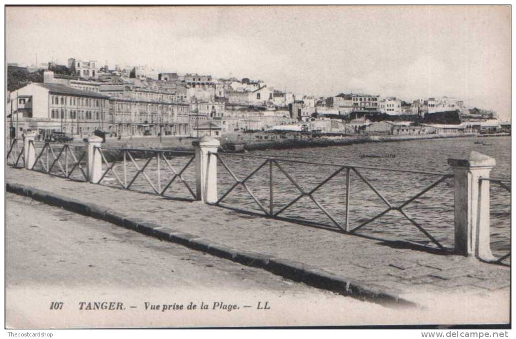 CPA MAROC MOROCCO No.107 TANGER VUR PRISE DE LA PLAGE LL LOUIS LEVY NORTH AFRICA - Tanger