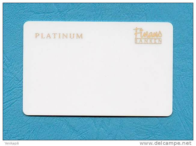 ( 2715 )  -  PLATINUM  -  Finans BANKEN  -  (  Carte D'essai  )   -  *** TBE ***  -  Voir Scan  - - Cartes Bancaires Jetables