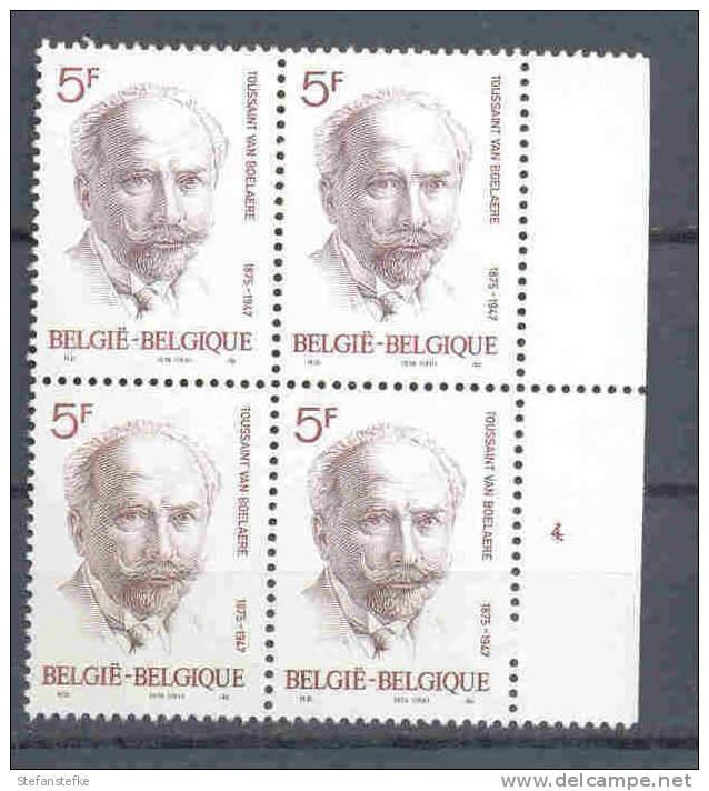 Belgie Belgique Ocb Nr :  1829 ** MNH  (zie Scan) Plaatnummer 4 - 1971-1980