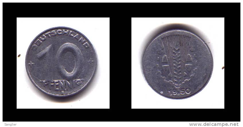 10 PFENNIG 1950 E - TRES RARE - 10 Pfennig