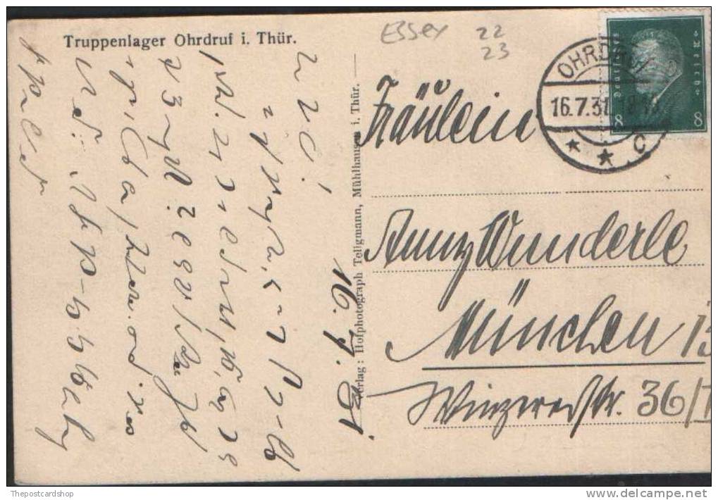 AK Thüringen Truppenlager Ohrdruf I Thur Kaiserstrasse Mit Stamp - Autres & Non Classés