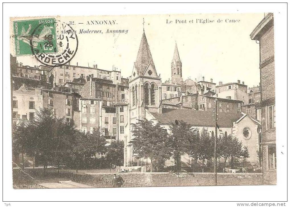 Annonay Le Pont Et L'église De Cance - Annonay