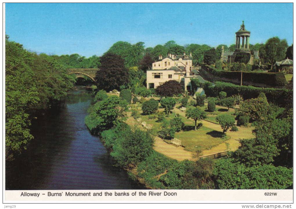 U.K., Alloway, Scotland, Burns´ Monument And The Banks Of The River Doon, Ca. 1990 - Ayrshire