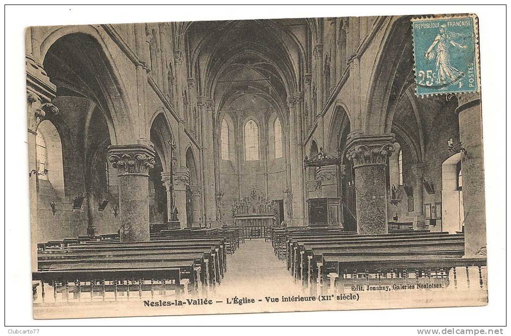 Nesles-la-Vallée (95) : Intérieur De L'église En 1927. - Nesles-la-Vallée