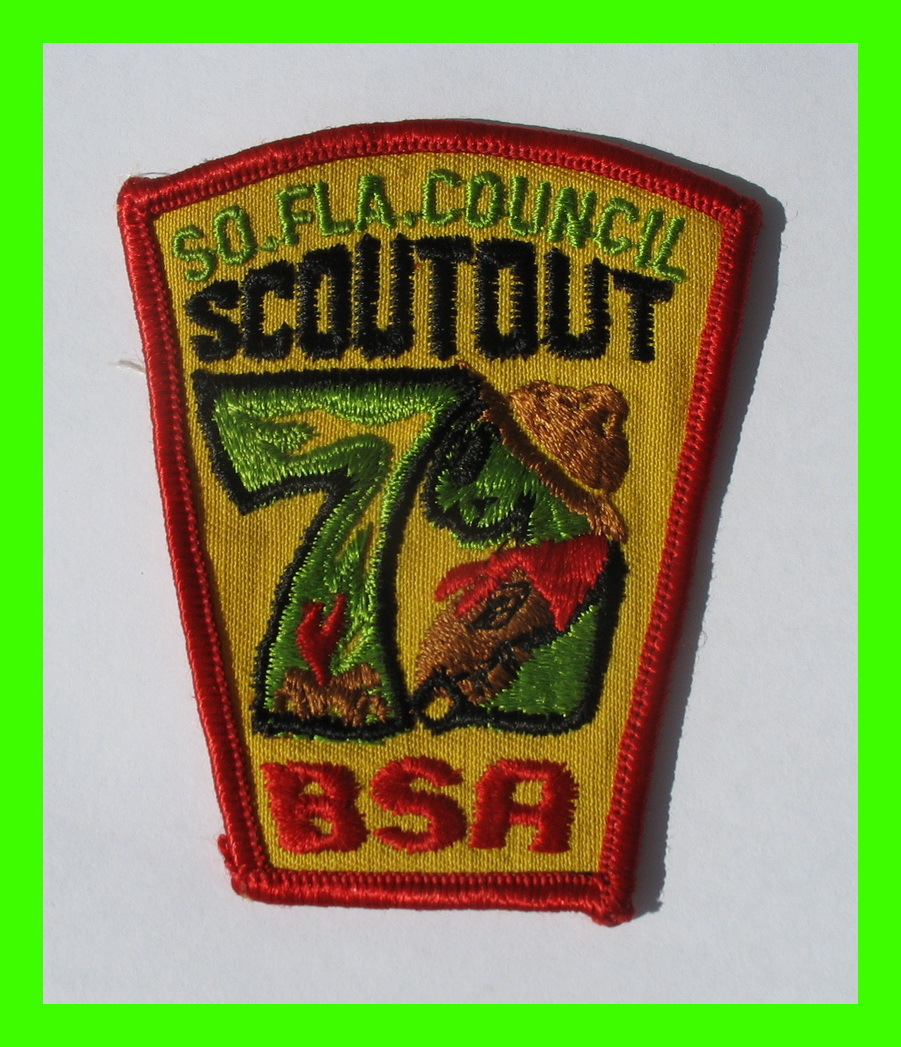 SCOUTING PATCHES - SOUTH FLORIDA COUNCIL SCOUTOUT - B.S.A. 1979 - - Scouting