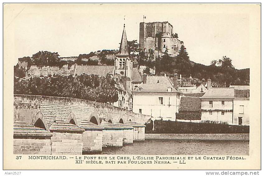 41 - MONTRICHARD - Le Pont Sur Le Cher, L'Eglise Paroissiale ... (LL. 37) - Montrichard