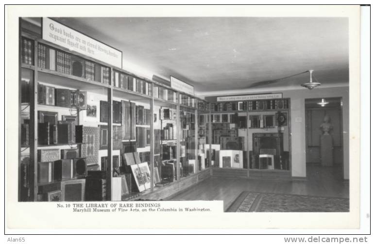 Maryhill WA Rare Binding Library On C1940s/50s Vintage Real Photo Postcard - Andere & Zonder Classificatie