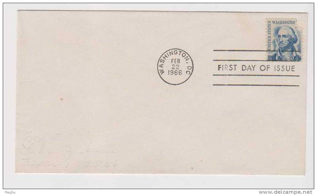 USA-FDC-1966-WASHINGTON- STAMP CONDITION AS PER SCAN - George Washington