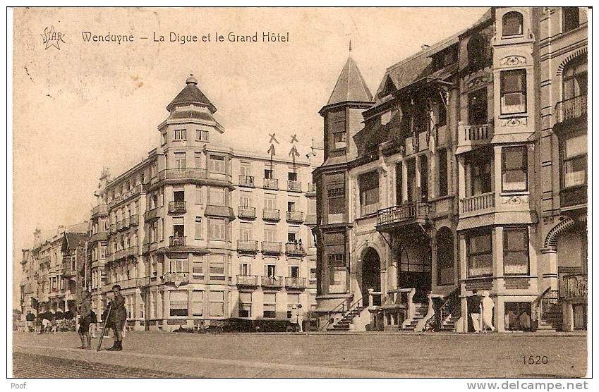 Wenduine / Wenduyne :  La Dique Et Le Grand Hotel In 1925 - Wenduine