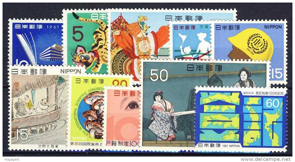 #Japan . 10 Different.  MNH(**) - Colecciones & Series