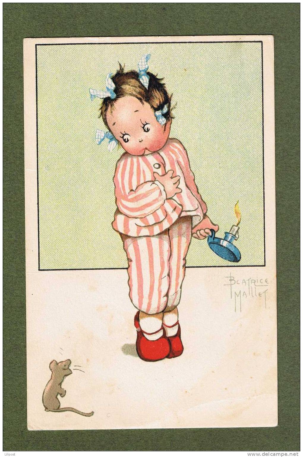 Cpa Béatrice Mallet - Enfant Pyjama, Souris - Mallet, B.
