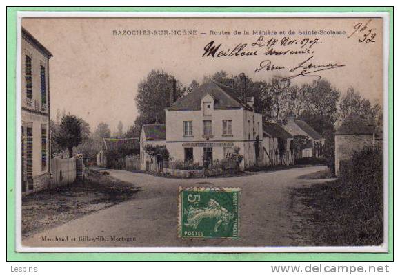 61 - BAZOCHES Sur HOËNE -- Routes De La Ménière Et De Sainte Scolasse - Bazoches Sur Hoene