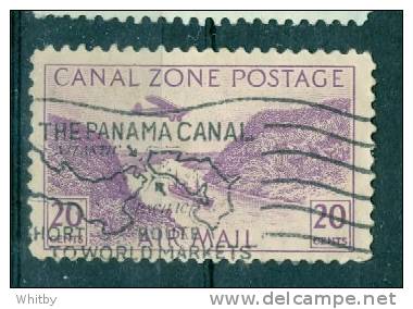 1931 20 Cent Canal Zone Air Mail #C11 Panama Canal Cancel - Kanalzone