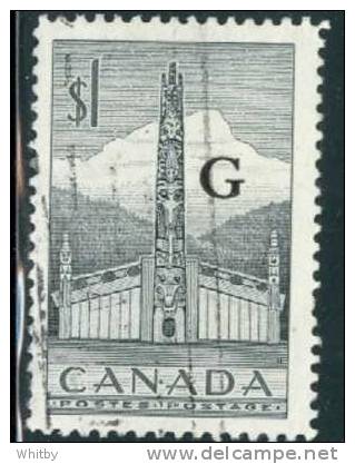 1952 $1.00 Totem Pole, G Overprint #O32 - Overprinted