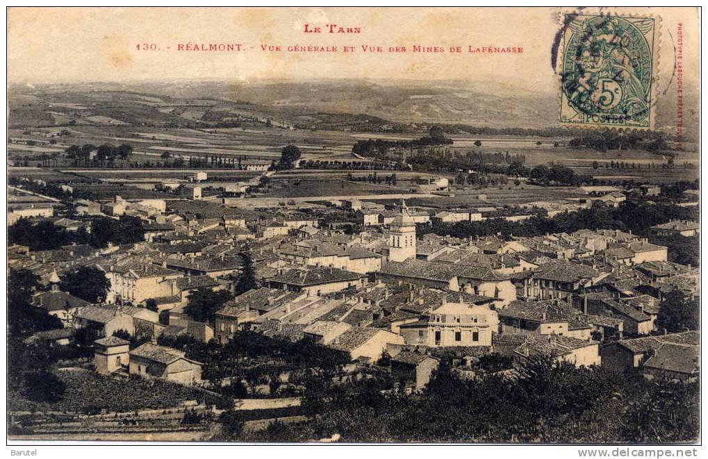 REALMONT - Vue Générale Et Vue Des Mines De Lafénasse - Realmont