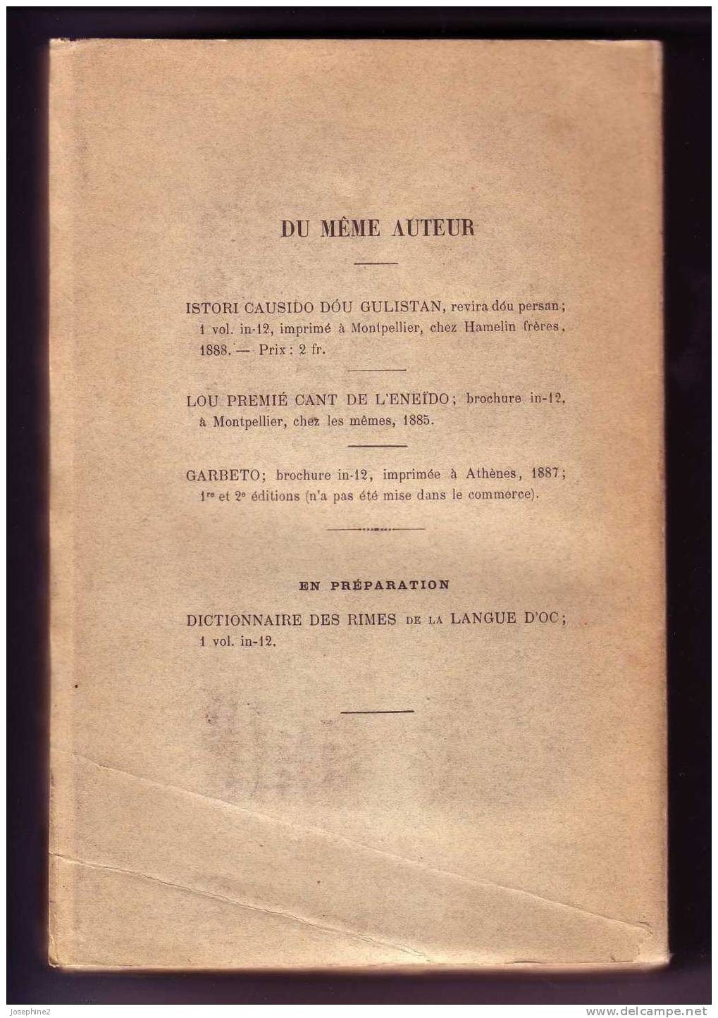 Dictionnaire Français - Occitanien En 2 Volumes Par Louis Piat De 1893 Et 1894 - Dictionnaires