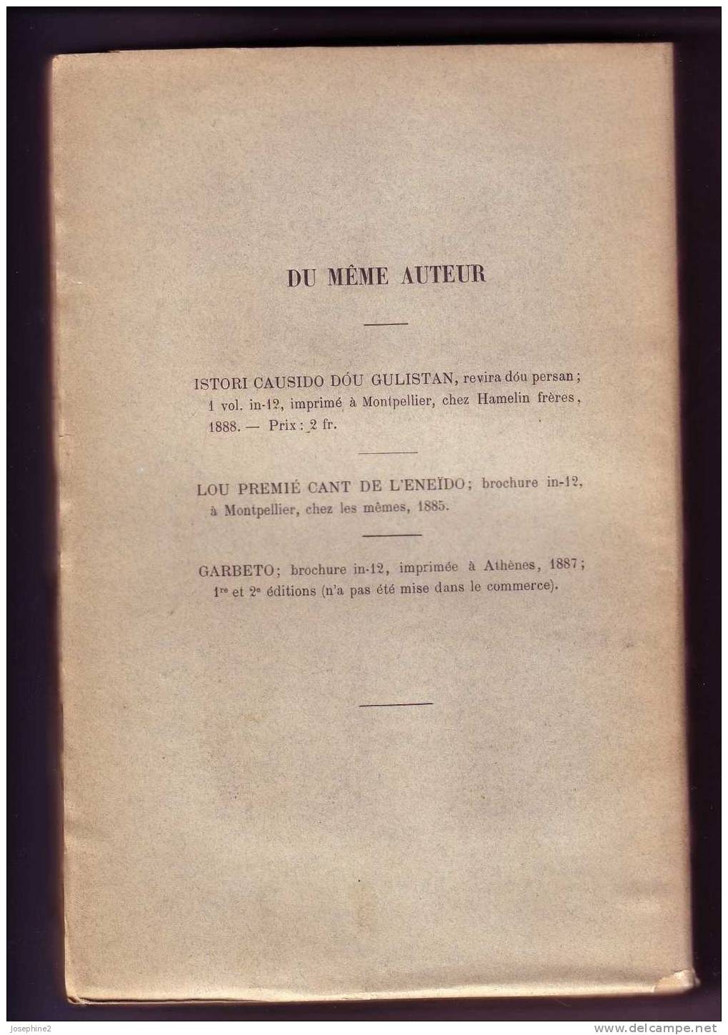 Dictionnaire Français - Occitanien En 2 Volumes Par Louis Piat De 1893 Et 1894 - Dictionnaires