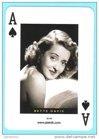 Great Movie Stars From The Golden Age Of Cinema - Bette Davis - Playing Cards (classic)