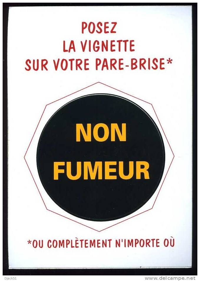 AUTOCOLLANT / NON FUMEUR - Stickers