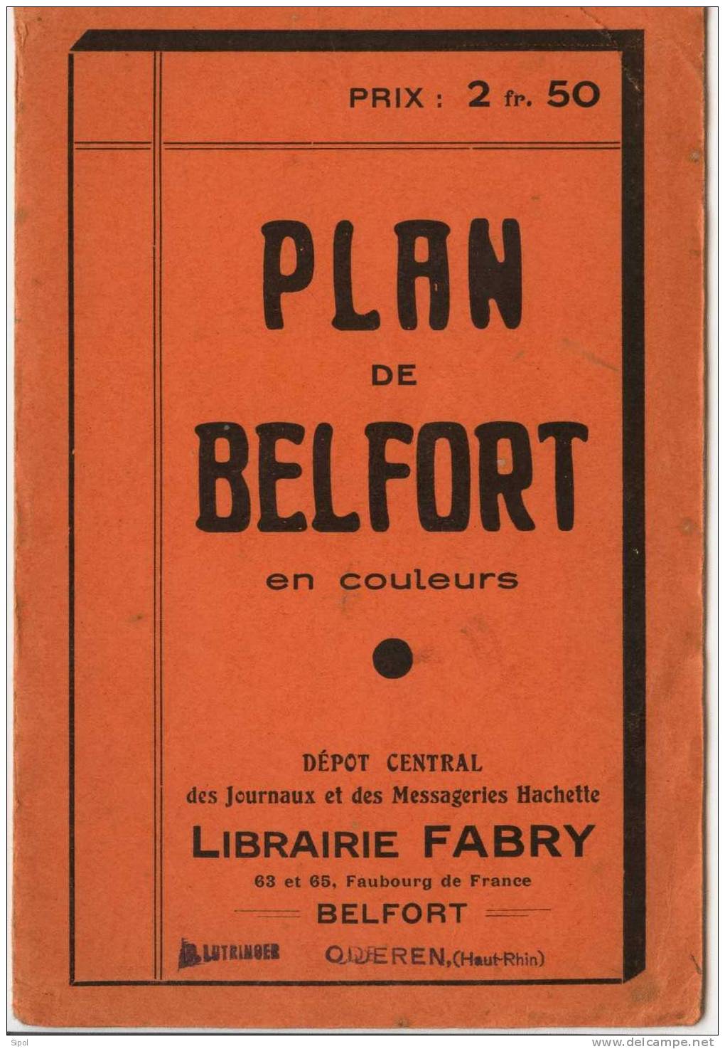 Belfort  90 Plan De La Ville De Belfort  à L´usage Des Touristes( En 1935 ) - Historische Documenten