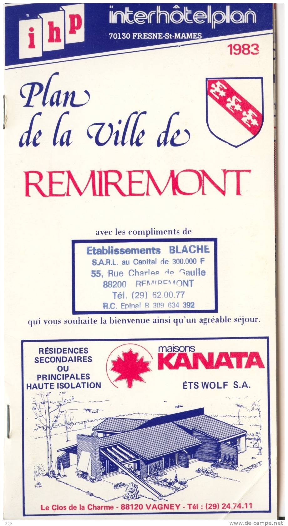 Remiremont  -Plan De La Ville Datant De 1983 - Otros Planes