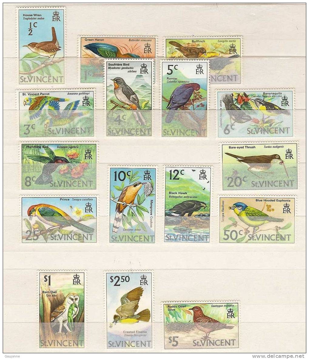 SAINT VINCENT    Série E R II    Et Oiseaux Divers 261 276** - Kolibries