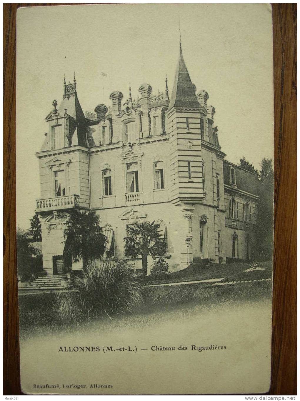 49 - ALLONNES - Château Des Rigaudières. (précurseur) - Allonnes