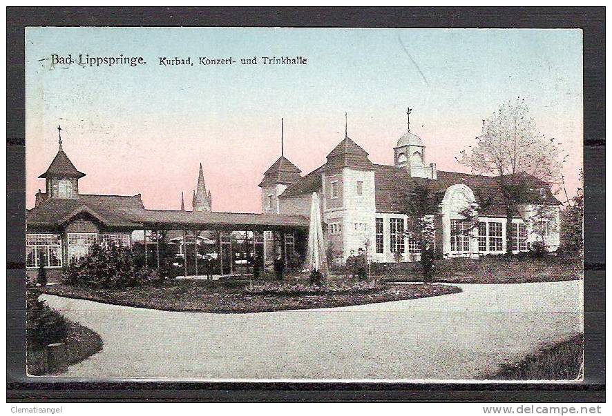 TOP !! BAD LIPPSPRINGE * KURBAD, KONZERT- UND TRINKHALLE * 1918 *!! - Bad Lippspringe