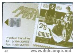 # MALTA 42 Posta - Philatelic Enquiries 40 Sc7   Tres Bon Etat - Malte