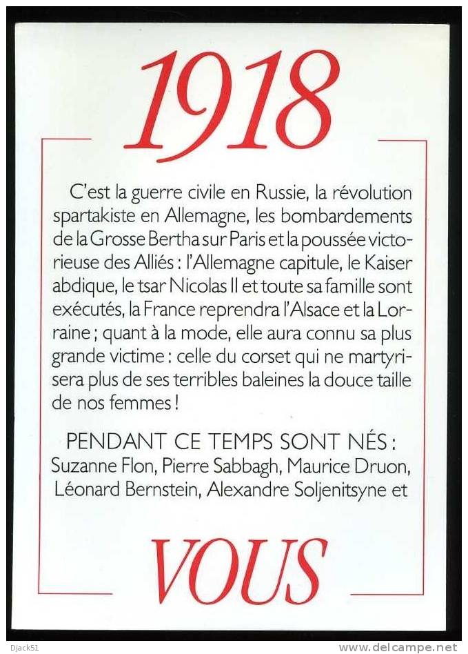 Année De Votre Naissance : 1918 - Naissance