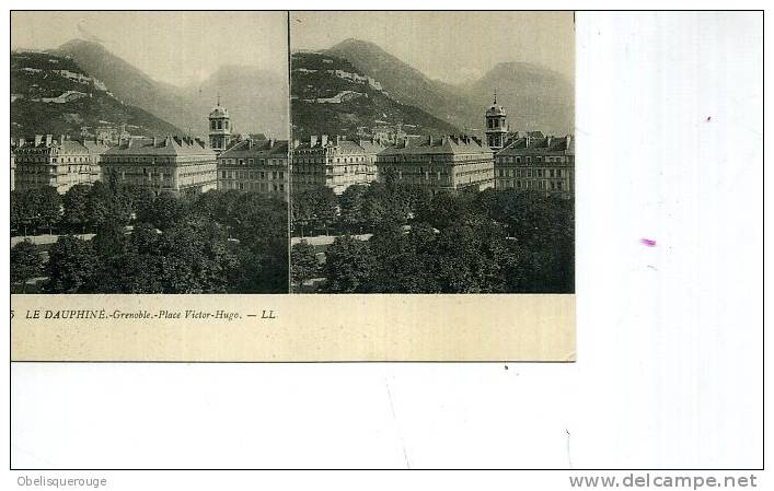 38 DAUPHINE  GRENOBLE  PLACE VICTOR HUGO  LL N ° 5 TOP CARTE SEREO 1900 §§§§§§§§§§§§ - Grenoble