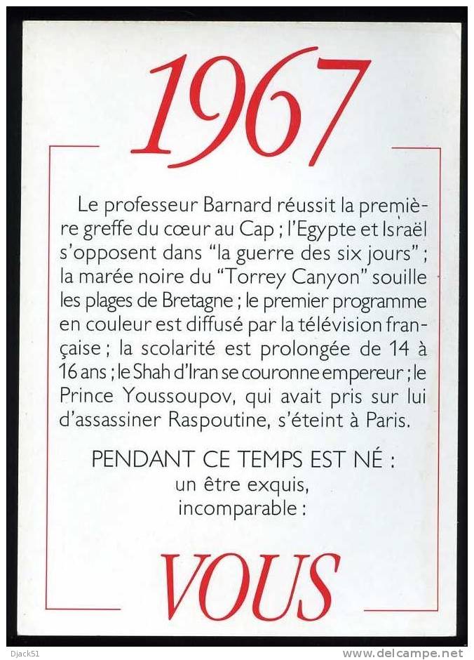 Année De Votre Naissance : 1967 - Geboorte