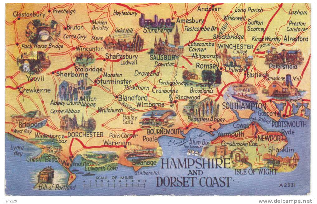 U.K., Hampshire And Dorset Coast, Ca. 1955 - Other & Unclassified