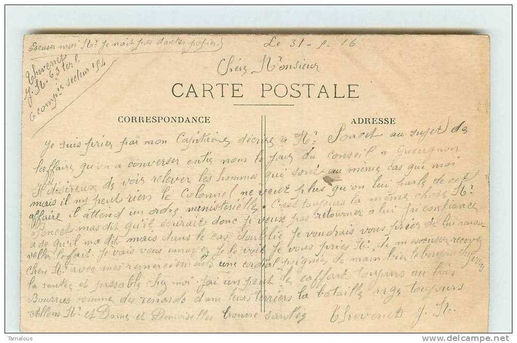 21 - DIJON - BANQUE - CAISSE D'EPARGNE - CPA écrite En 1916 - Scan Recto-verso - Banche